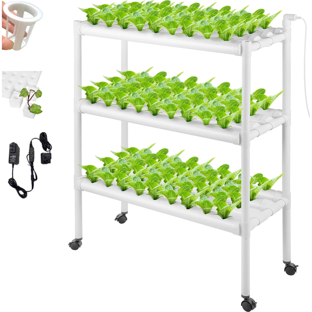 3 Layer Hydroponic Grow System (108 Holes)